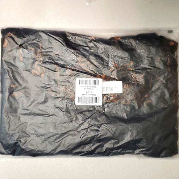 ❤️NWT VINTAGE TORRID LINGERIE LACE WIRELESS BABYDOLL- SHEER HIGH NECK PLUS SSIZE - Picture 6 of 13